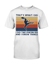 I Do Tae Kwon Do And I Know Things - Retro Premium Fit Mens Tee tile