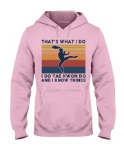 I Do Tae Kwon Do And I Know Things - Retro Hooded Sweatshirt front