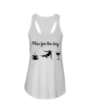 Plan For The Day - Skiing Ladies Flowy Tank tile