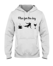 Plan For The Day - Skiing Hooded Sweatshirt tile