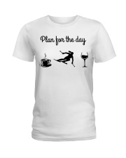 Plan For The Day - Skiing Ladies T-Shirt tile