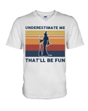 Underestimate Me That'll Be Fun - Witch V-Neck T-Shirt tile