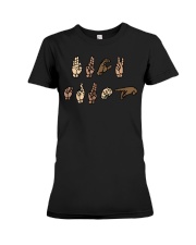 American Sign Language Premium Fit Ladies Tee tile