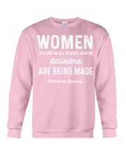 RBG - Women Belong In All Places Where Decisions Crewneck Sweatshirt tile