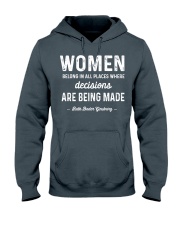 RBG - Women Belong In All Places Where Decisions Hooded Sweatshirt tile