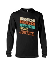 Books Coffee Dogs And Social Justice Vintage Long Sleeve Tee tile