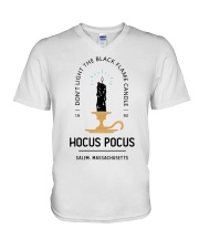 Don't Light The Black Flame Candle V-Neck T-Shirt tile