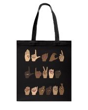 Black Lives Matter Sign Language Tote Bag tile