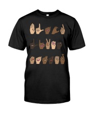 Black Lives Matter Sign Language Classic T-Shirt front