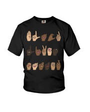Black Lives Matter Sign Language Youth T-Shirt tile