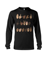 Black Lives Matter Sign Language Long Sleeve Tee tile