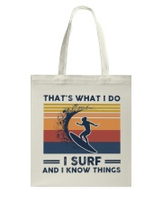 I Surf And I Know Things - Retro Tote Bag tile