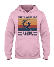 I Surf And I Know Things - Retro Hooded Sweatshirt front