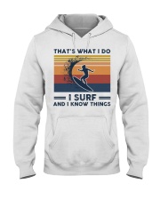 I Surf And I Know Things - Retro Hooded Sweatshirt tile