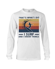 I Surf And I Know Things - Retro Long Sleeve Tee tile
