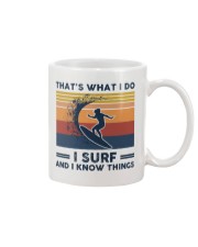 I Surf And I Know Things - Retro Mug tile