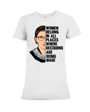 RBG Women Belong In All Places Premium Fit Ladies Tee tile