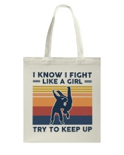 I Know I Fight Like A Girl - Judo Retro Tote Bag tile