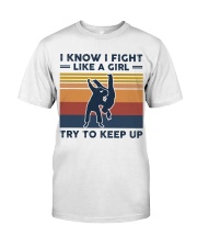 I Know I Fight Like A Girl - Judo Retro Classic T-Shirt tile