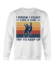 I Know I Fight Like A Girl - Judo Retro Crewneck Sweatshirt tile