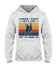 I Know I Fight Like A Girl - Judo Retro Hooded Sweatshirt tile