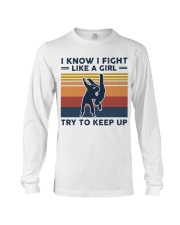I Know I Fight Like A Girl - Judo Retro Long Sleeve Tee tile