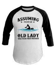 Assuming I'm Just An Old Lady - Swimming Baseball Tee tile