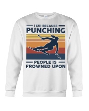 I Ski Because Punching People Is Frowned Upon Crewneck Sweatshirt tile