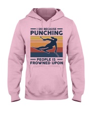 I Ski Because Punching People Is Frowned Upon Hooded Sweatshirt front
