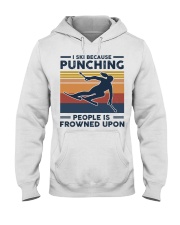 I Ski Because Punching People Is Frowned Upon Hooded Sweatshirt tile