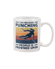 I Ski Because Punching People Is Frowned Upon Mug tile