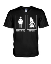 WW Your Wife My Wife V-Neck T-Shirt tile