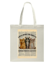 Cats Make Me Happy Humans Make My Head Hurt Tote Bag tile