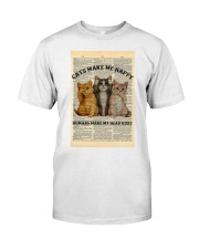 Cats Make Me Happy Humans Make My Head Hurt Premium Fit Mens Tee tile