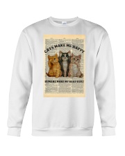 Cats Make Me Happy Humans Make My Head Hurt Crewneck Sweatshirt tile