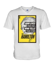 Hamilton Who Lives Who Dies Who Tells Your Story V-Neck T-Shirt tile