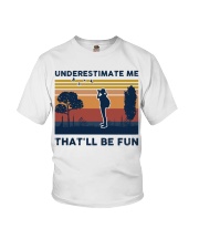Underestimate Me That'll Be Fun - Bird Watching Youth T-Shirt tile