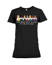 Never Underestimate The Power Of A Girl Premium Fit Ladies Tee tile