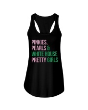 Pinkies Pearls And White House Pretty Girls Ladies Flowy Tank tile