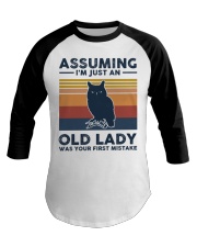 Assuming I'm Just An Old Lady - Owl Baseball Tee tile
