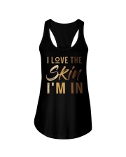 I love the skin I'm in Ladies Flowy Tank tile