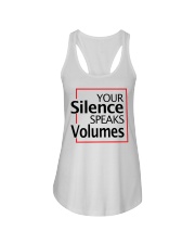 Your Silence Speaks Volumes Ladies Flowy Tank tile