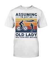 Assuming I'm Just An Old Lady - Triathlon Retro Classic T-Shirt tile