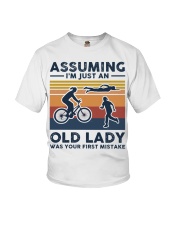 Assuming I'm Just An Old Lady - Triathlon Retro Youth T-Shirt tile