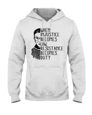 RBG When Injustice Becomes Law Hooded Sweatshirt tile