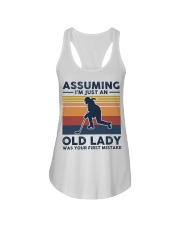 Assuming I'm Just An Old Lady - Hockey Retro Ladies Flowy Tank tile