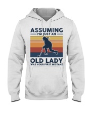 Assuming I'm Just An Old Lady - Hockey Retro Hooded Sweatshirt tile