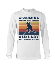 Assuming I'm Just An Old Lady - Hockey Retro Long Sleeve Tee tile