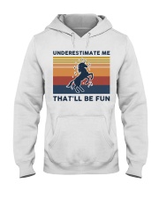 Underestimate Me That'll Be Fun - Unicorn Retro Hooded Sweatshirt tile