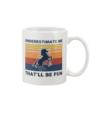 Underestimate Me That'll Be Fun - Unicorn Retro Mug tile